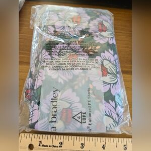 NWT Vera Bradley Essential Wristlet- Lotus Sea Moss pattern Green Purple Outlet